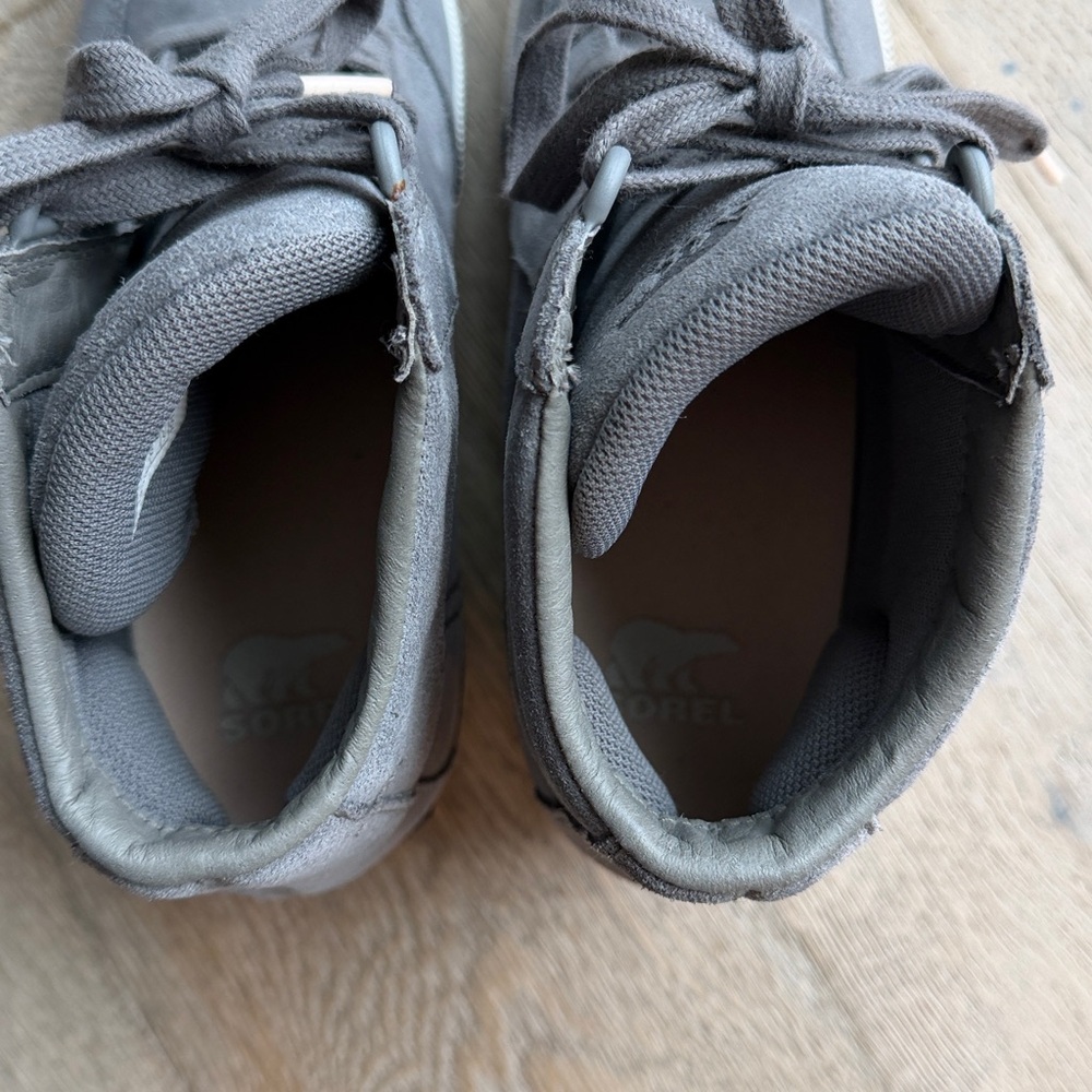 EUC Sorel “Out and About II” Wedge High-Top Sneakers (Dark Gray) waterproof (8) - Picture 10 of 13